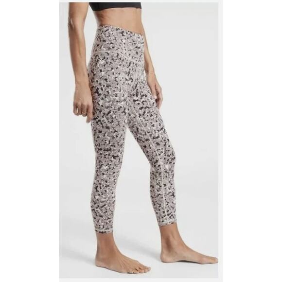 ATHLETA Elation 7/8 Tights Textured Meadow Decadent Chocolate Sz M - Picture 2 of 11